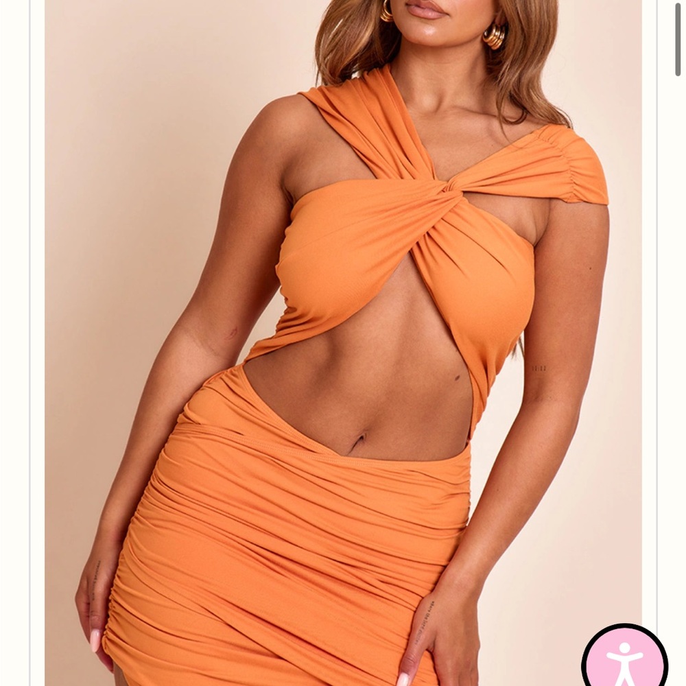PrettyLittleThing Vibrant Orange Dress